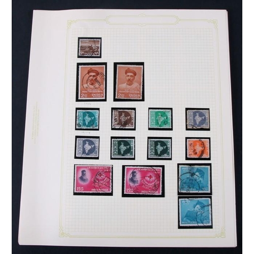 73 - A collection of India stamps from 1856 - 1990's, mounted on Simplex sheets.