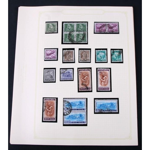 73 - A collection of India stamps from 1856 - 1990's, mounted on Simplex sheets.