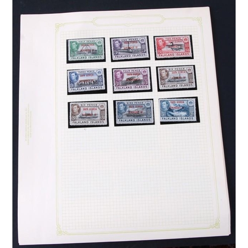 76 - A collection of Falkland Island and Dependencies stamps, loose mounted in Stanley Gibbons pages.