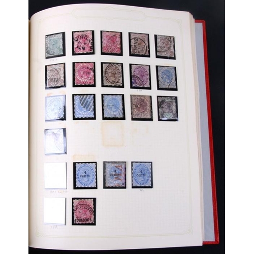 79 - A collection of Malaysia, Straits Settlements and Singapore stamps housed in a Stanley Gibbon album.