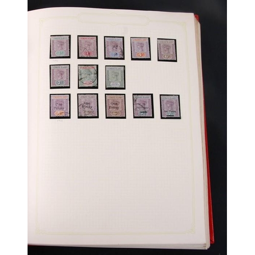 79 - A collection of Malaysia, Straits Settlements and Singapore stamps housed in a Stanley Gibbon album.