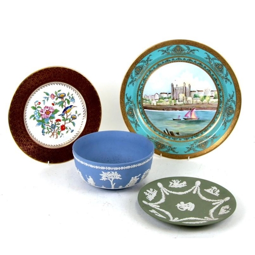 824 - A quantity of assorted ceramics to include a Victorian part-tea service; a Minton cabinet plate; a C... 