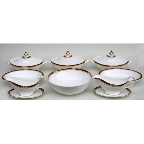 828 - An extensive Royal Doulton Sandon H5172 pattern six-place dinner, coffee and tea service.