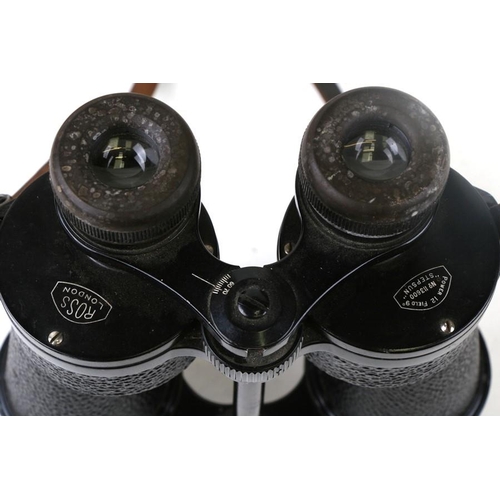 895 - A pair of Ross of London Stepsun binoculars, cased; together with a Prismatic Sporting scope (2).