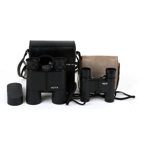 896 - A pair of Pentax 7x20 binoculars, cased; together with another similar pair, cased (2).