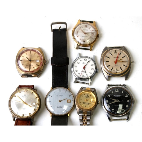 906 - A group of vintage wrist watches to include a Transglobe Potomac 555 and an Emperor Incabloc