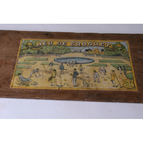 2 - A n early 20th century croquet set, cased,