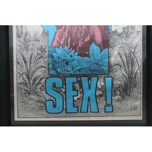 695 - An original 1960's advertising poster - Sex - by Martin Sharp (King Kong), published by Big 'O' Post... 