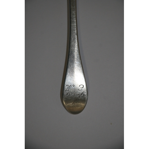 981 - An 18th century silver table spoon, Edinburgh 1716 and makers mark for Charles Blair. 20cm (8 ins) l... 