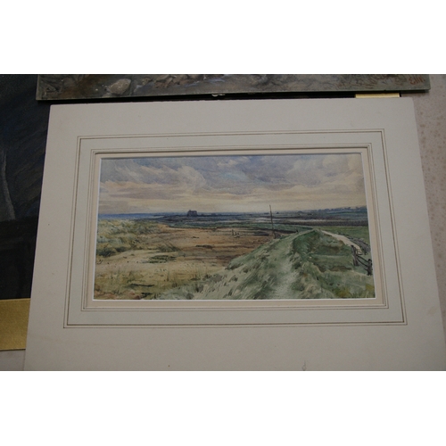 677 - A quantity of Victorian school watercolour paintings to include seascapes and landscapes.