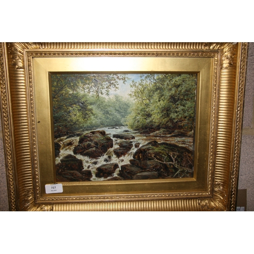 727 - Thomas Spinks (1848-1927) - River Scene - probably the river Conwy at Betss-y-Coed - signed & dated ... 