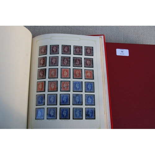 70 - A Great Britain definitive collection of stamps from 1840 - 1951 including six Penny Blacks and over... 