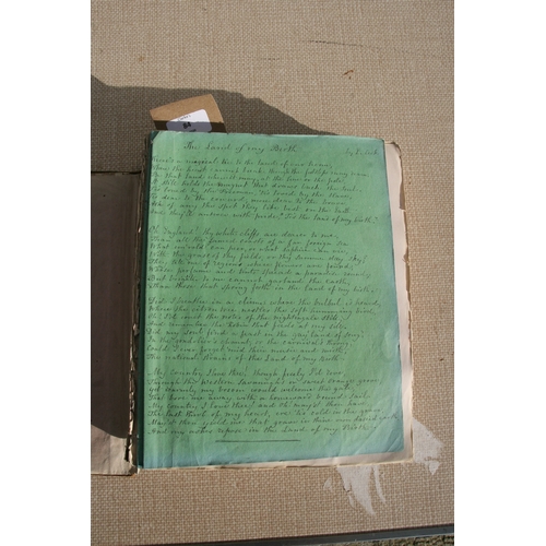 84 - An early 19th century scrap album of letters, pictures and scraps including many stampless covers.