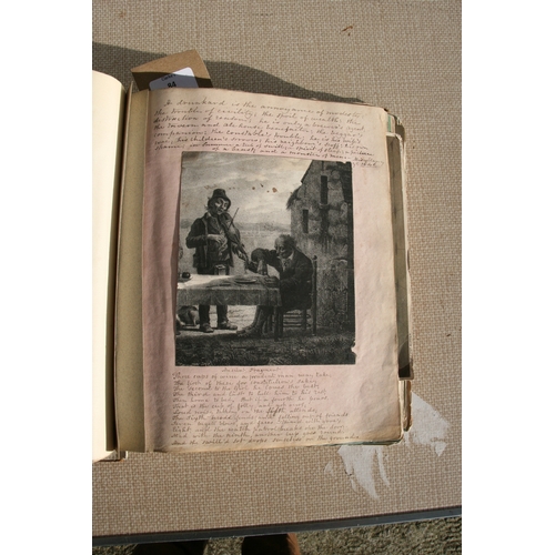 84 - An early 19th century scrap album of letters, pictures and scraps including many stampless covers.