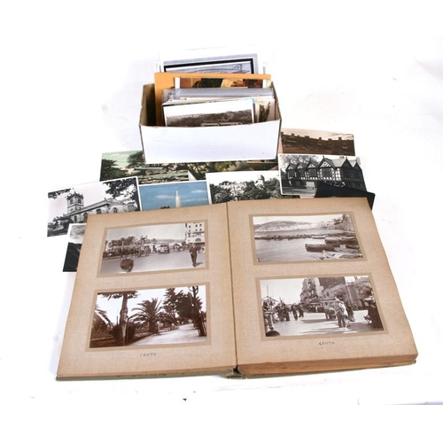 101 - An early photograph album containing images of Madeira, Las Palmas, Tenerife, Lisbon and loose postc... 