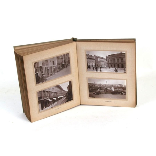 101 - An early photograph album containing images of Madeira, Las Palmas, Tenerife, Lisbon and loose postc... 