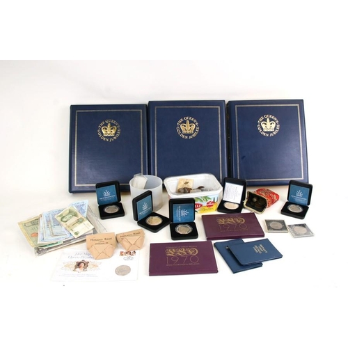 118 - Three folders of the Queen's Golden Jubilee Coin First Day covers; together with a quantity of proof... 