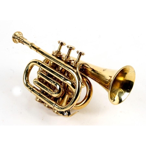 160 - A Boosey & Co. brass soprano cornet with mouthpiece.