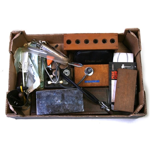 173 - A doctor's case with fitted interior; together with a large quantity of doctor's instruments to incl... 