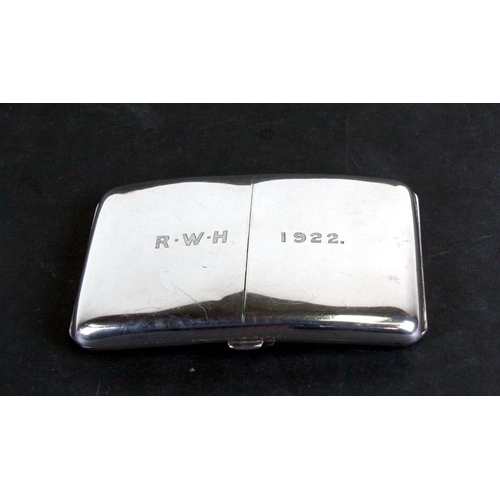 228 - A George V double cigarette case initialled and dated 1922, William Neale & Son, Birmingham 1917... 