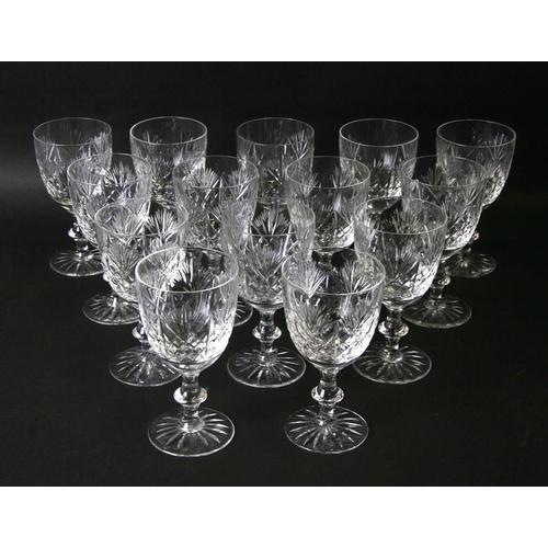 44 - An extensive suite of Edinburgh Crystal Iona pattern cut glass glasses to include wine glasses, cham... 