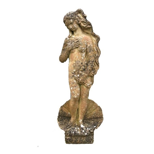 6 - A reconstituted stone statue in the form of Venus, 85cms (33ins) high.