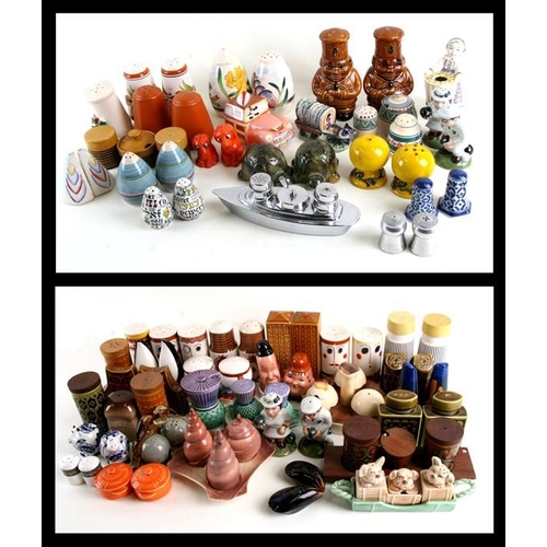 69 - A large quantity of novelty cruets to include Carltonware, Sylvac and Hornsea (two boxes).