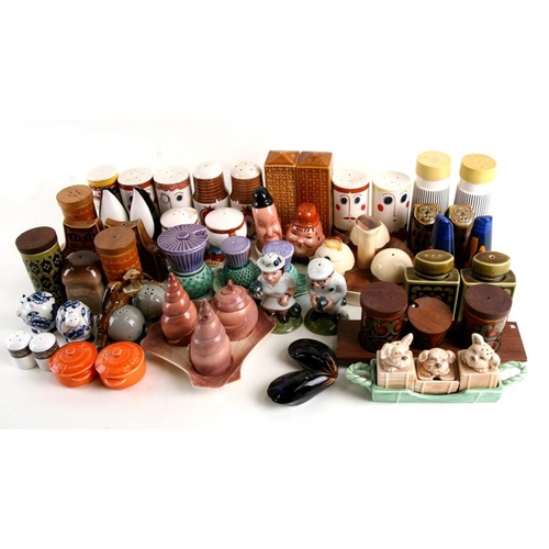 69 - A large quantity of novelty cruets to include Carltonware, Sylvac and Hornsea (two boxes).