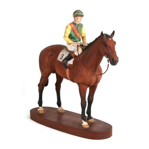 83 - A Beswick Connoisseur Horses Series - Nijinsky Lester Piggot Up, model number 2352, bay, matt and mo... 