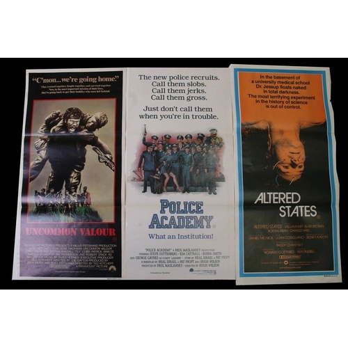 94 - A quantity of vintage film posters to include 'Police Academy' and 'Gregory's Girl'.