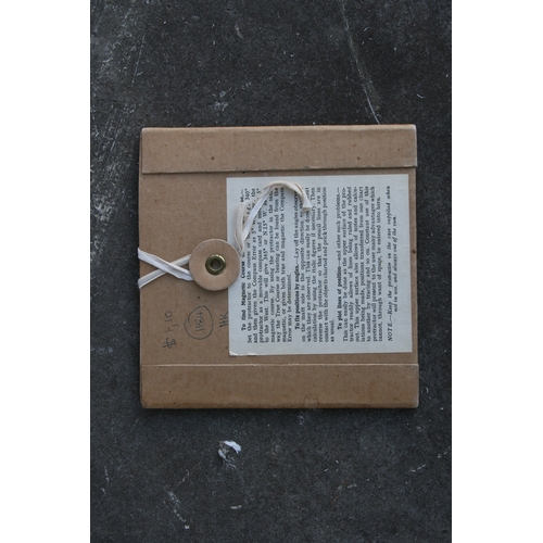 365 - A WW2 Third Reich Kriegsmarine 360 degree aluminium protractor with Nazi Eagle to fold out arm, diam... 