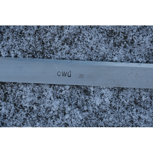 365 - A WW2 Third Reich Kriegsmarine 360 degree aluminium protractor with Nazi Eagle to fold out arm, diam... 