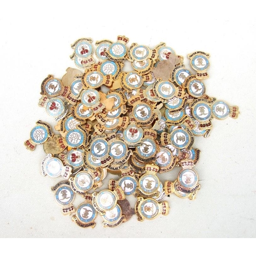110 - One Hundred (100) RAF gilt and enamel badge blanks (no pins to reverse), including Support Command R... 