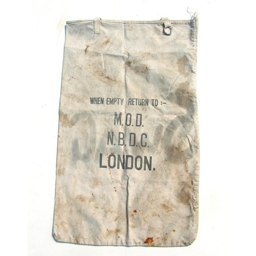 79 - An MOD NBDC London cloth mail bag.