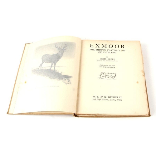 18 - Aldin (Cecil) - Exmoor - the Riding Playground of England - first edition with sketches and maps by ... 