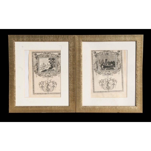 265 - A quantity of assorted 19th century architectural engravings to include fireplace surrounds, all fra... 