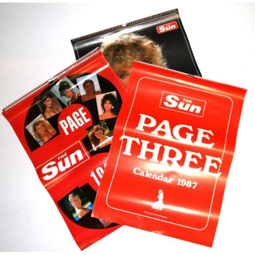 29 - A quantity of The Sun newspaper page 3 calendars, 1976-1994.