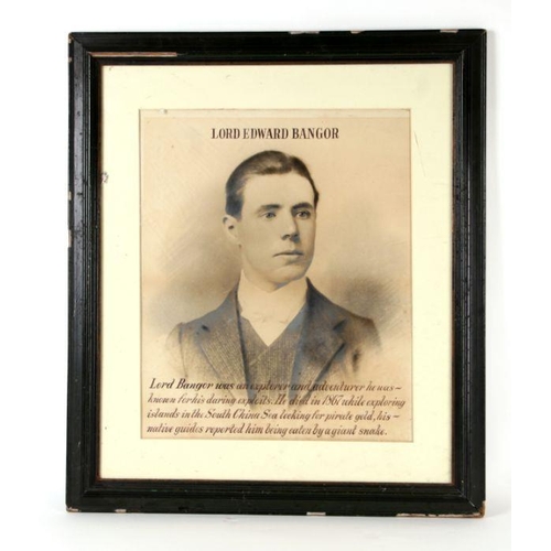 36 - A late Victorian photograph print of Lord Edward Bangor, framed & glazed.