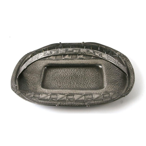 426 - A Tudric for Liberty & Co. Arts & Crafts pewter bread or cake basket, model number 0357, 30cms wide.