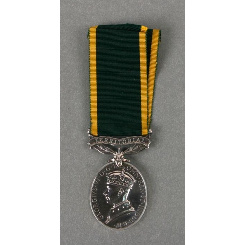 45 - A George VI Territorial Efficiency Service medal awarded to '870241 GMR R Gone RA'.