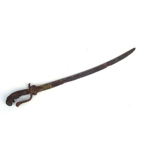 76 - An 18th century style Sri Lankan Kastane sword, 70cms long.