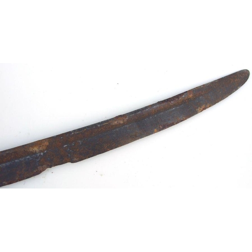 76 - An 18th century style Sri Lankan Kastane sword, 70cms long.