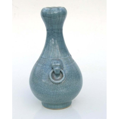 782 - A Chinese crackleware two-handled vase of baluster form, 31cms high.