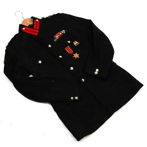 79 - A Mess dress tunic with Parachute Regiment buttons; together with a WWII Burma Star and a military c... 