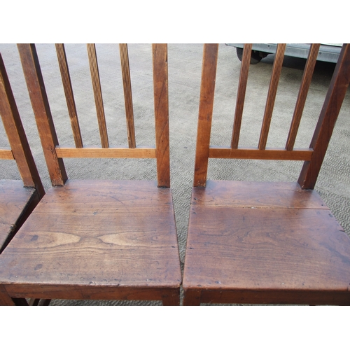 986 - A set of four 19th century elm country dining chairs (4).