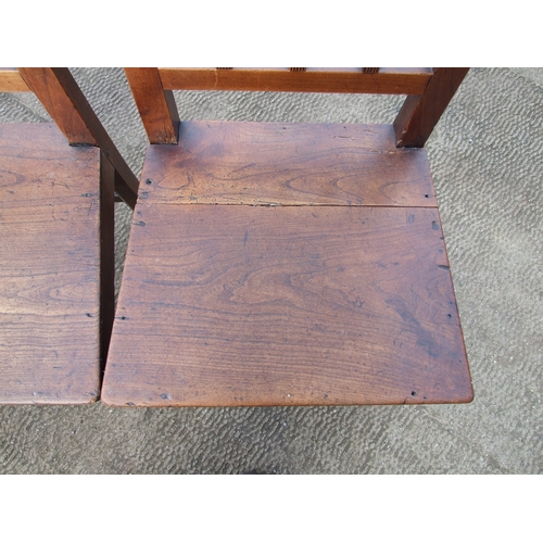 986 - A set of four 19th century elm country dining chairs (4).