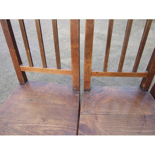 986 - A set of four 19th century elm country dining chairs (4).