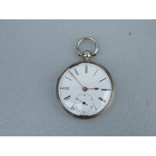 596 - A quantity of silver cased open faced pocket watches, various dates and makers; together with a silv... 