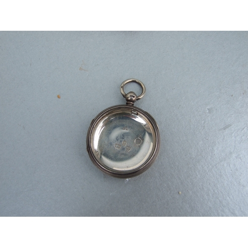 596 - A quantity of silver cased open faced pocket watches, various dates and makers; together with a silv... 