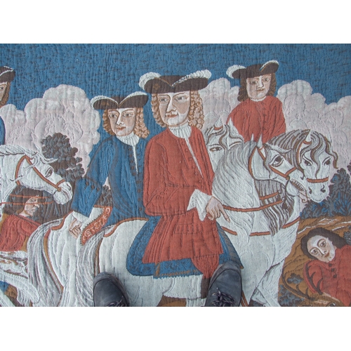 233 - A 17th century style Flemish tapestry wall hanging depicting a hunt scene, 171 by 132cms.